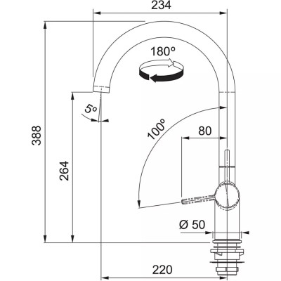 Змішувач Franke Active J 115.0653.398 чорний матовий