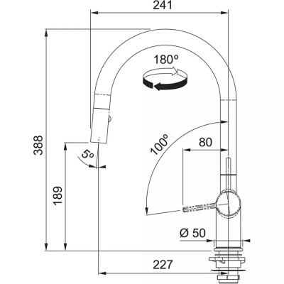 Змішувач Franke Active J 115.0653.401 хром