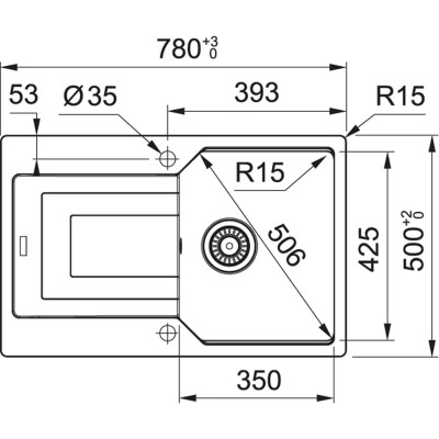 Мийка Franke UBG 611-78 114.0701.804 онікс