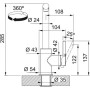 Змішувач Franke Lina L Shape Pull Out 115.0712.435 чорний матовий
