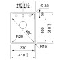 Мийка Franke MRG 610-37 TL 114.0716.703 сірий сланець
