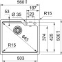 Мийка Franke UBG 610-56 114.0716.705 сірий сланець