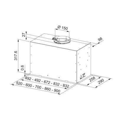 Витяжка Franke Box Flush Basic FBFE LG A52 305.0729.554