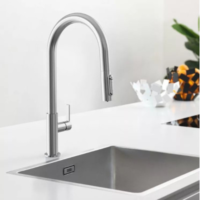 Змішувач Franke Maris Slim J Clear Water 120.0736.604 сталь