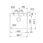 Мийка Комплект MRG 610-52 TL 114.0763.944 чорний матовий + SLIM 50
