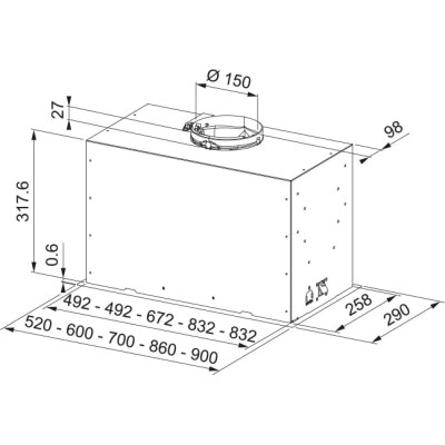 Вытяжка Franke Box Flush Basic FBFE BK A52 305.0729.555 Витрина