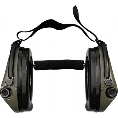 Активні навушники для стрільби Sordin Supreme Pro-X Neckband Olive із заднім тримачем під шолом