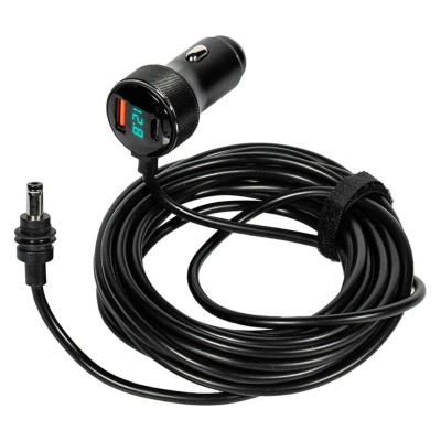 Автомобільний кабель живлення E-NET для Starlink Mini від прикурювача, 5 м, з USB Type-C та LED-індикатором