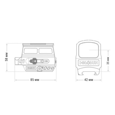Коллиматорный прицел Holosun HE512T-RD