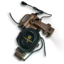 Активні захисні навушники Earmor M32X PLUS (CB) Coyote з гарнітурою та кріпленням на шолом