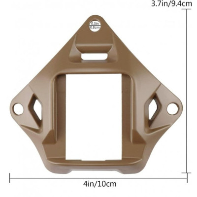 Металевий кронштейн платформа кріплення шрауд NVG Mount зірка на шолом,  Койот