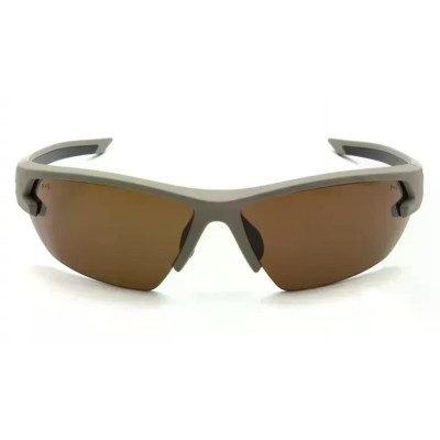 Окуляри захисні Venture Gear Tactical Semtex 2.0 Tan (bronze) Anti-Fog, коричневі в пісочній оправі