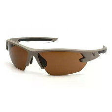 Окуляри захисні Venture Gear Tactical Semtex 2.0 Tan (bronze) Anti-Fog, коричневі в пісочній оправі