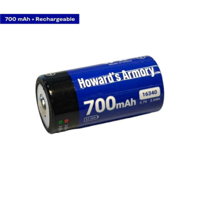 Акумуляторна батарея літієва CR123A/16340 700mAh з роз'ємом TYPE-C 3.7V Lithium