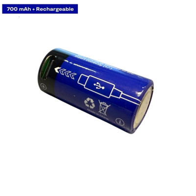 Акумуляторна батарея літієва CR123A/16340 700mAh з роз'ємом TYPE-C 3.7V Lithium