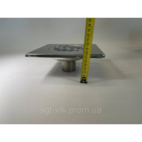 Трап з нержавіючої сталі SLIM 20 * 20см, вертикальний, D50