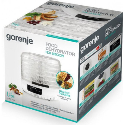 Сушарка для овочів і фруктів Gorenje FDK 500 GCW